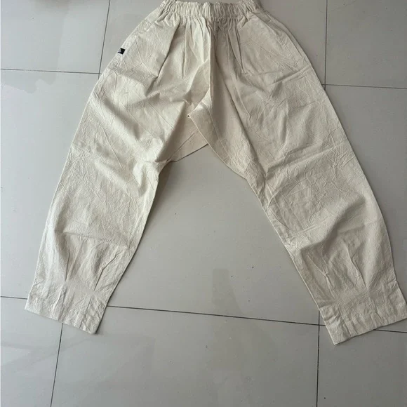 We Element Cream Relaxed Fit Joggers with Elastic Waist UNISEX - Picture 2 of 4